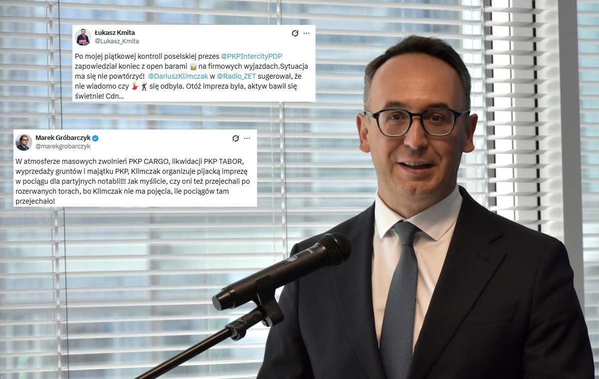 Klimczak tłumaczy się z bulwersujący imprezy PKP Intercity