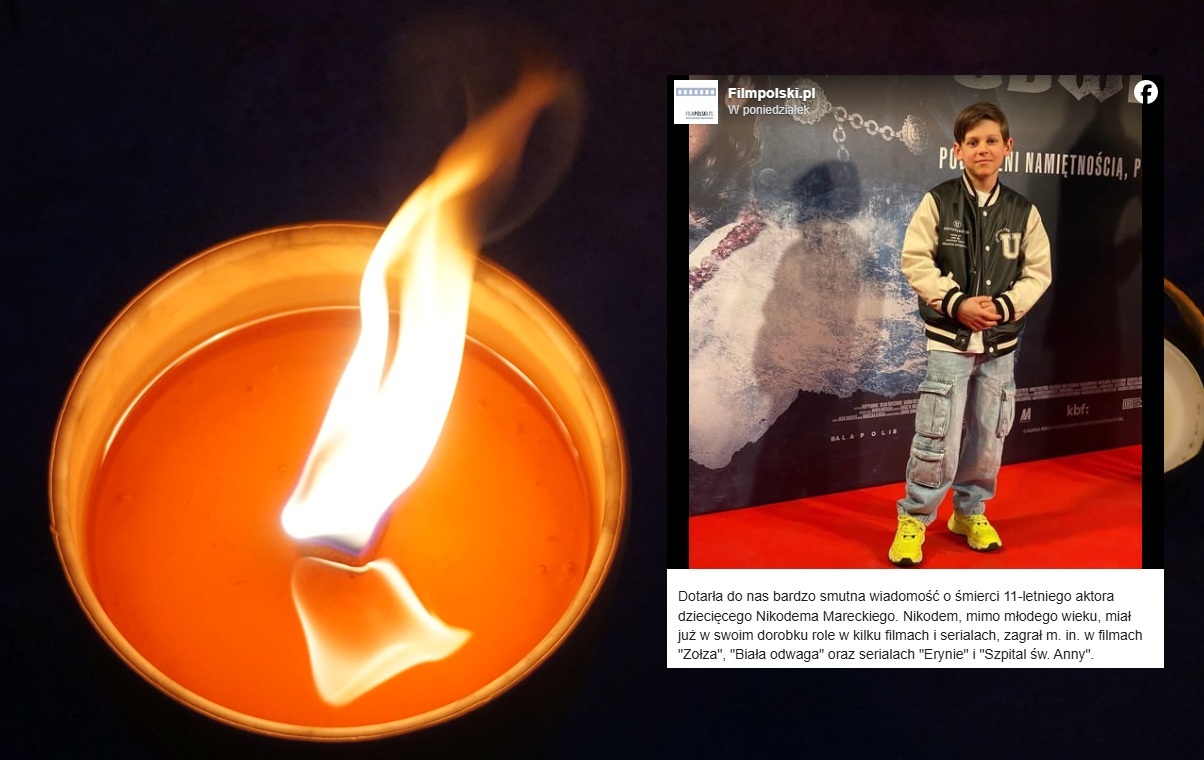Nie żyje 11-letni aktor Nikodem Marecki