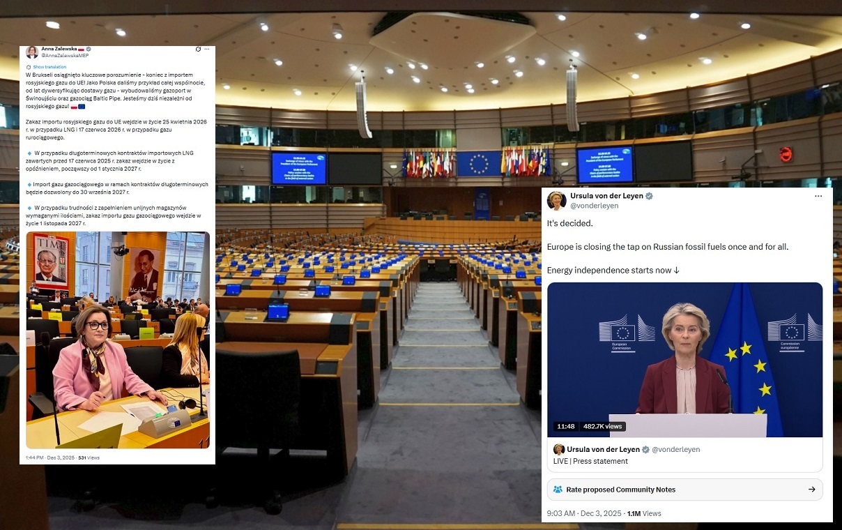 Nareszcie! Unia Europejska kończy z dostawami gazu z Rosji