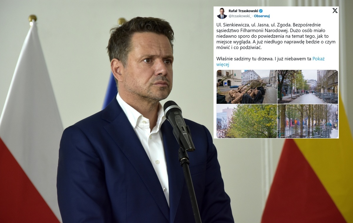 There was a disgrace, now Trzaskowski boasts about planting trees