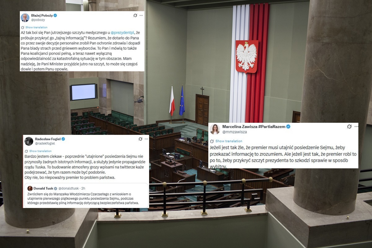 Туск хочет освещать медицинский саммит президента?