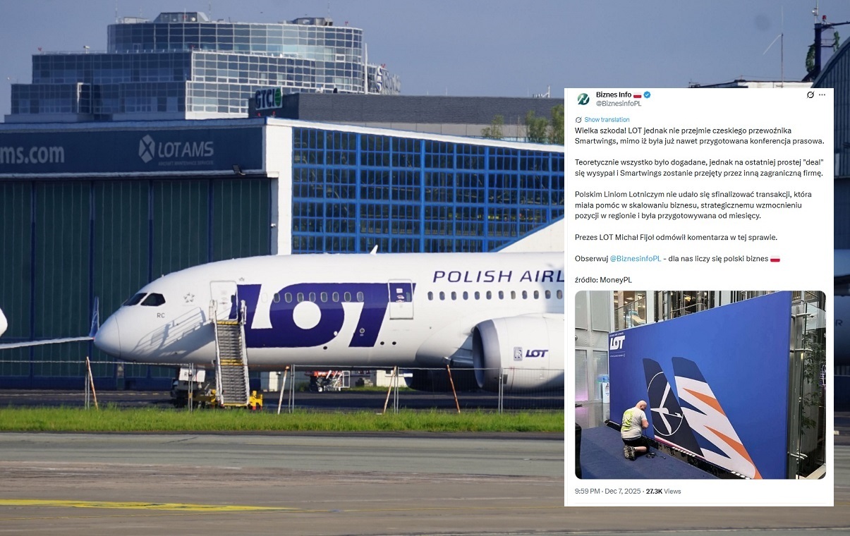 LOT miał kupić czeskiego przewoźnika. Transakcji nie będzie