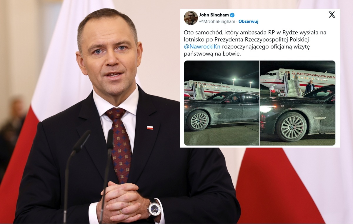Ambasada RP na Łotwie podstawiła prezydentowi... brudne auto