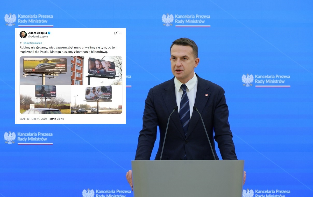 Szłapka ogłasza kampanię billboardową. "Robimy, nie gadamy"