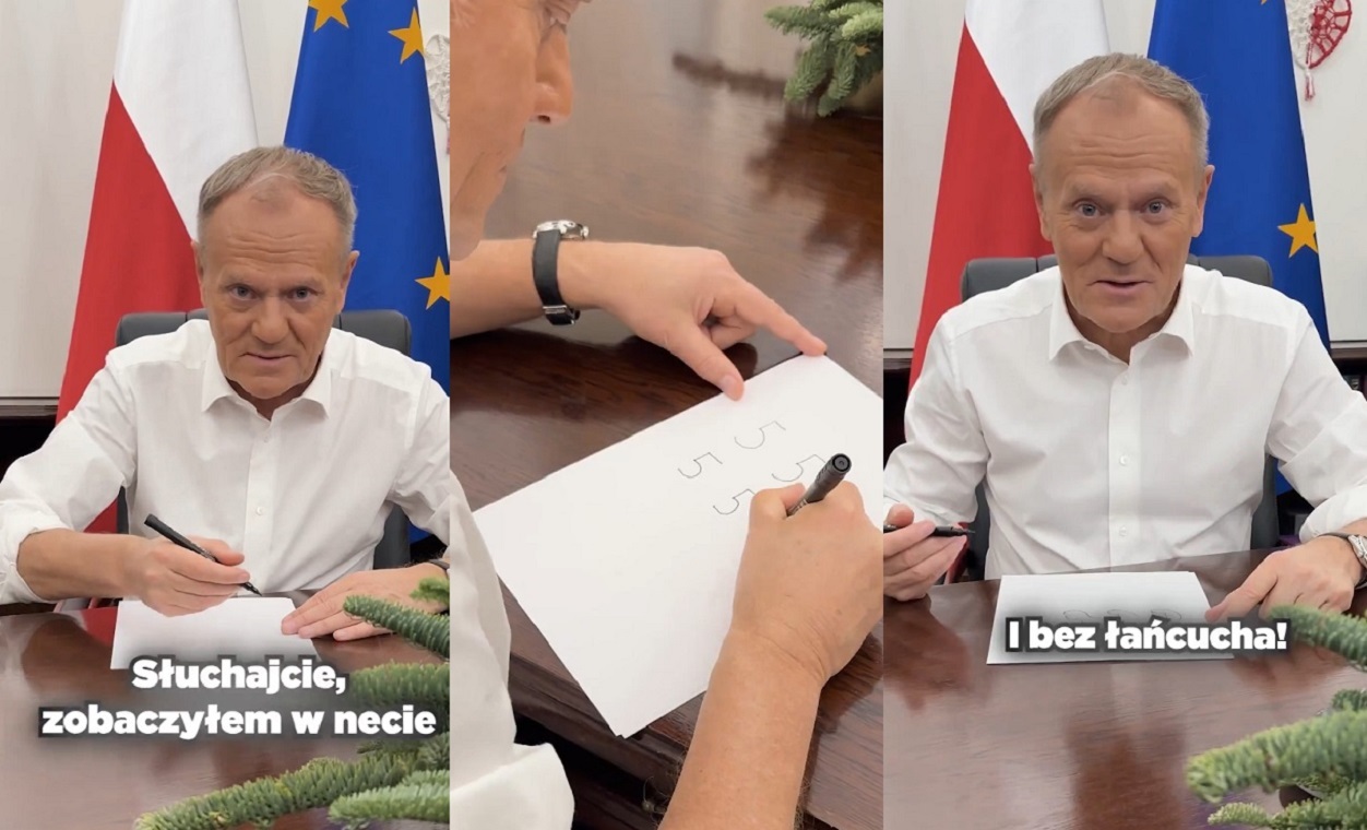 Pieniądze dla szpitali też narysuje?! Żenujący filmik Tuska