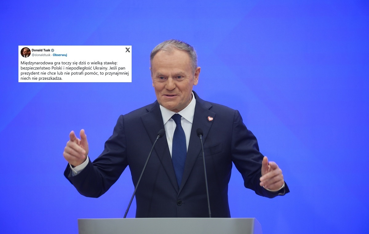 Tusk cieszy się, iż leci do Berlina i uderza w prezydenta
