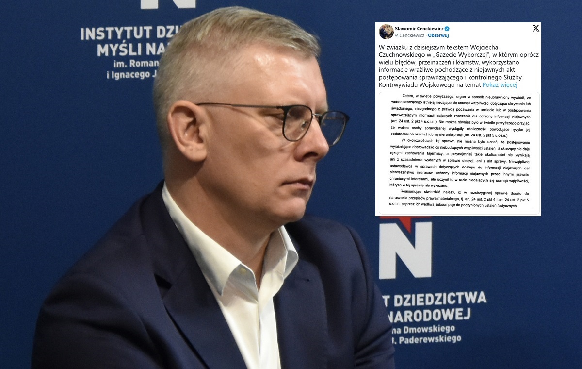 Prof. Cenckiewicz zapowiedział pozwanie Czuchnowskiego!