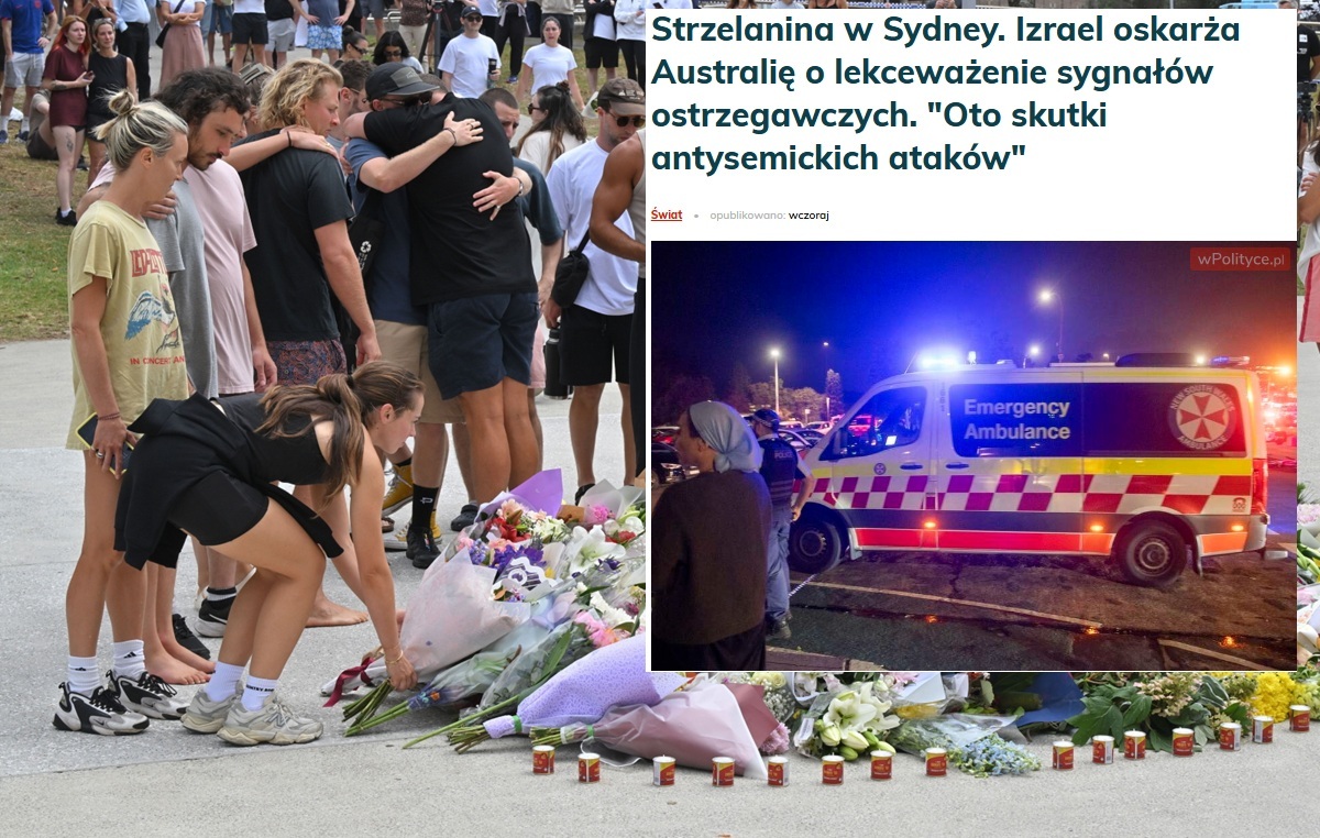 Premier Australii odpowiada na oskarżenia Izraela po zamachu