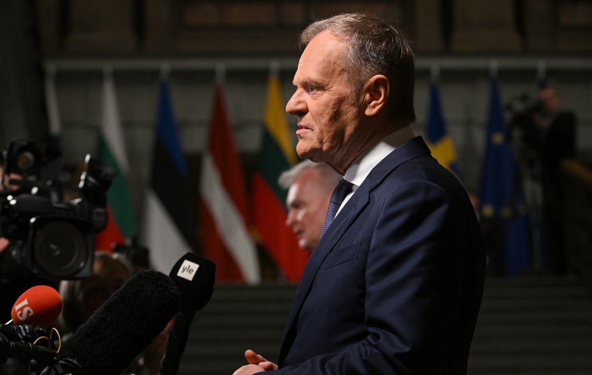 Tusk w Helsinkach zapowiada budowę ściany antydronowej