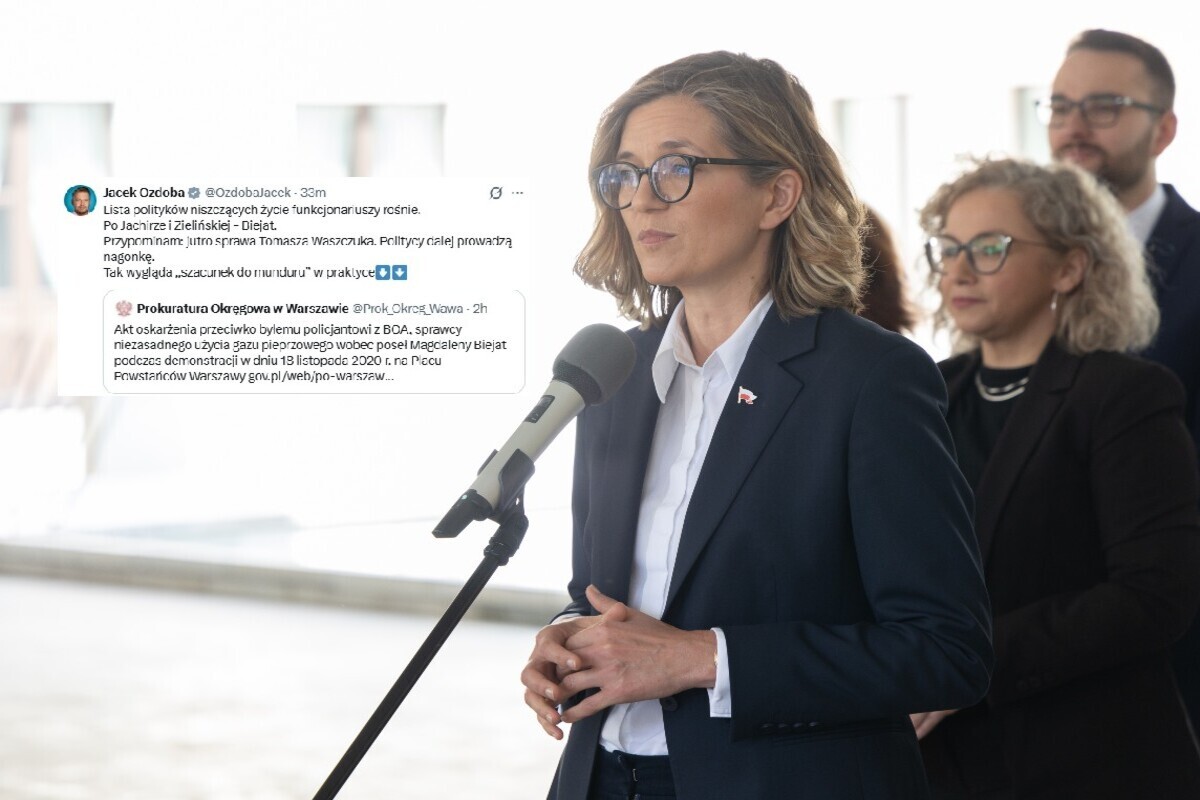 Policjant oskarżony ws. Biejat. "Dalej prowadzą nagonkę"