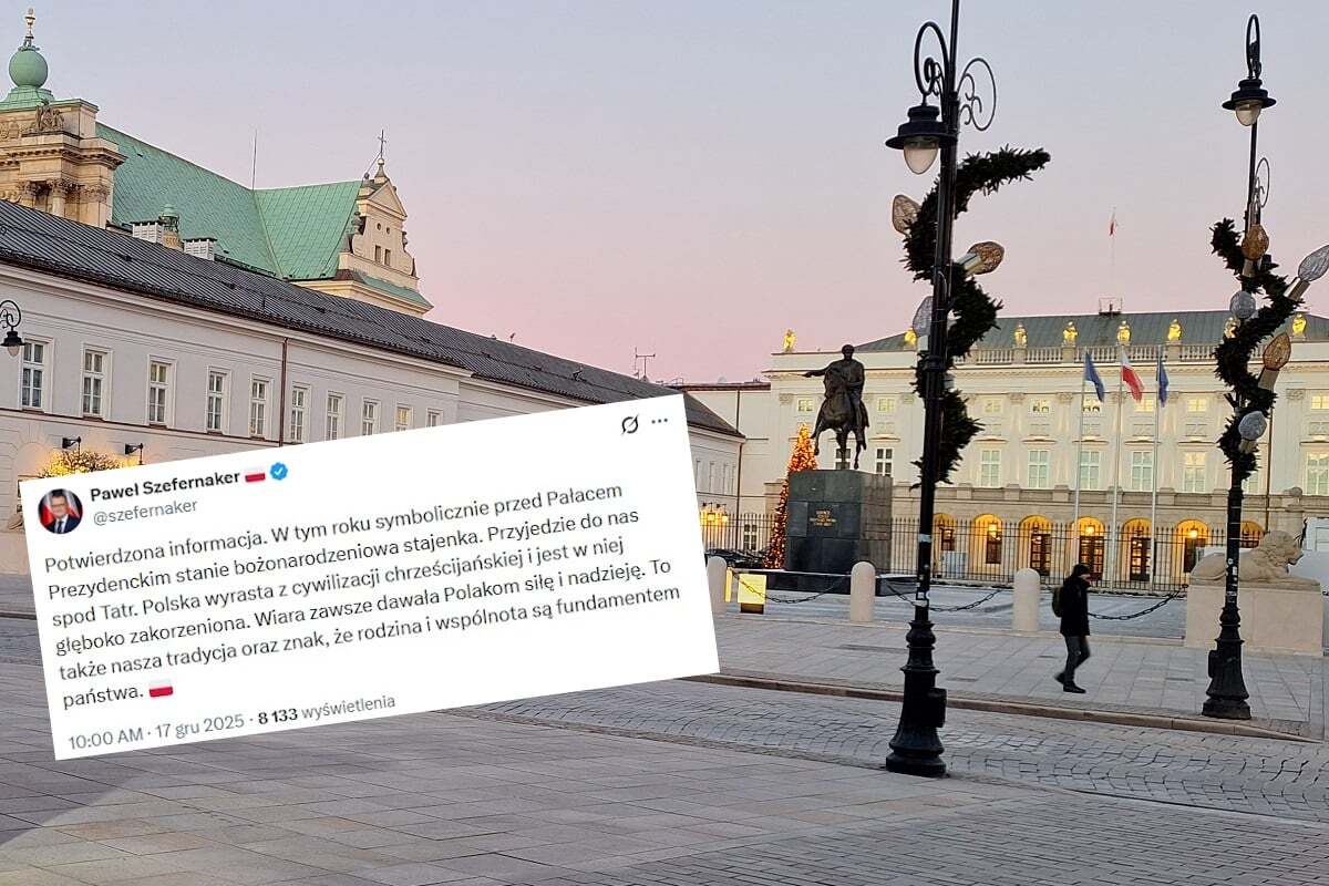 Nowa tradycja? Przed Pałacem Prezydenckim stanie stajenka!
