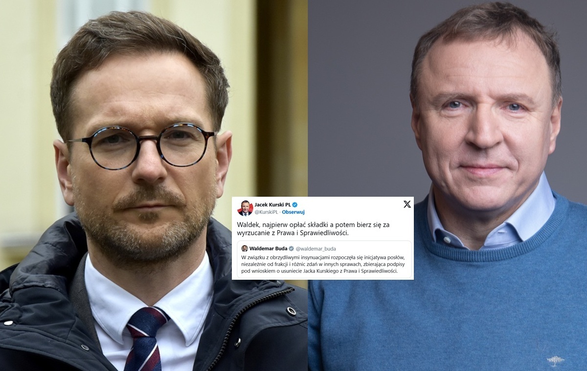 Spór Kurskiego i Budy na X. W tle groźba usunięcia z partii