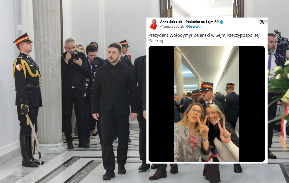 Posłanki niczym fanki na koncercie witały Zełenskiego