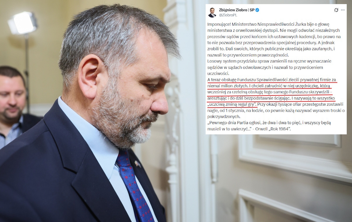 Ziobro: To bije o głowę ministerstwa z dystopii Orwella