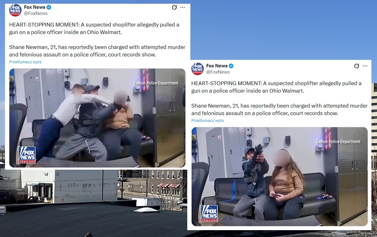 Chciał zastrzelić żąbola. Bohaterska reakcja ochroniarza