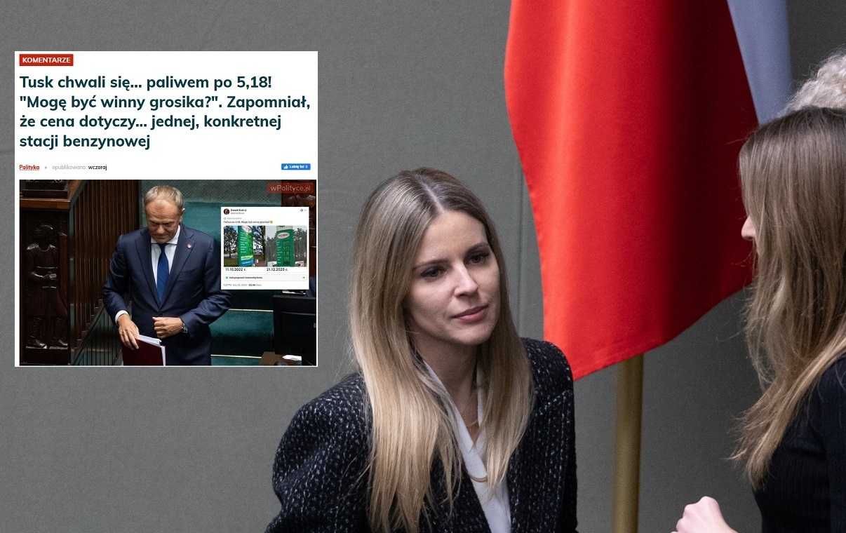 Gajewska policzyła stacje z benzyną po 5,18 zł?