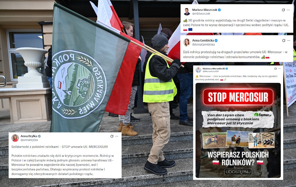 Politycy opozycji solidaryzują się z rolnikami. "Brońmy wsi"