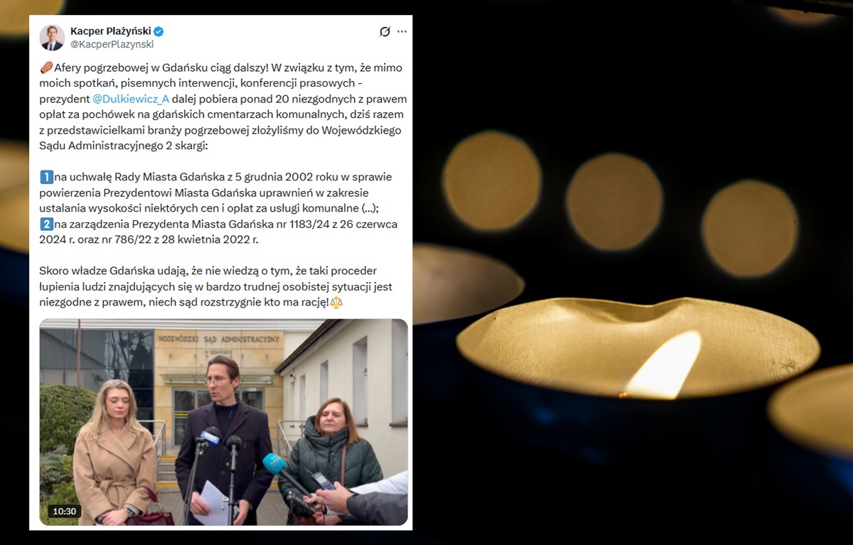 W Gdańsku są niezgodne z prawem opłaty za pochówek?