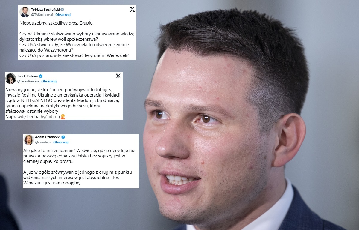 Mentzen compared Maduro's capture to Russia's attack on Ukraine