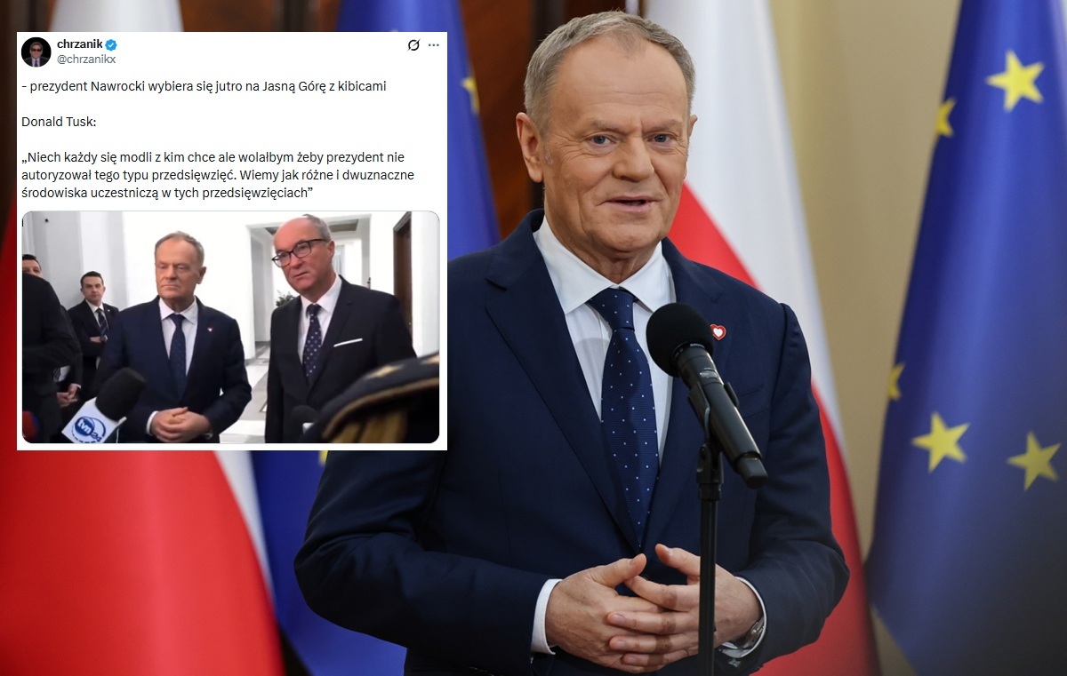 Prezydent będzie pielgrzymował z kibicami. Tusk atakuje
