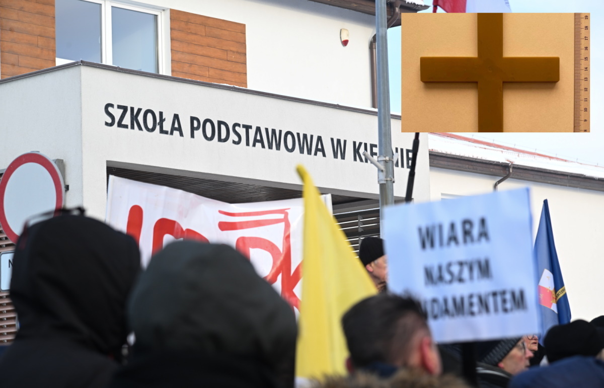 Nauczycielka tłumaczy się z wyrzucenia krzyża do kosza