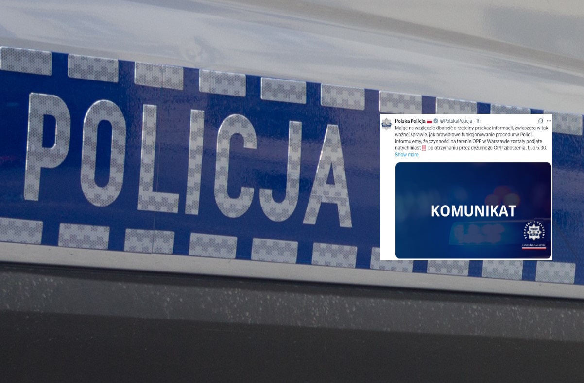 Gwałt na stażystce w Piasecznie. Oświadczenie policji