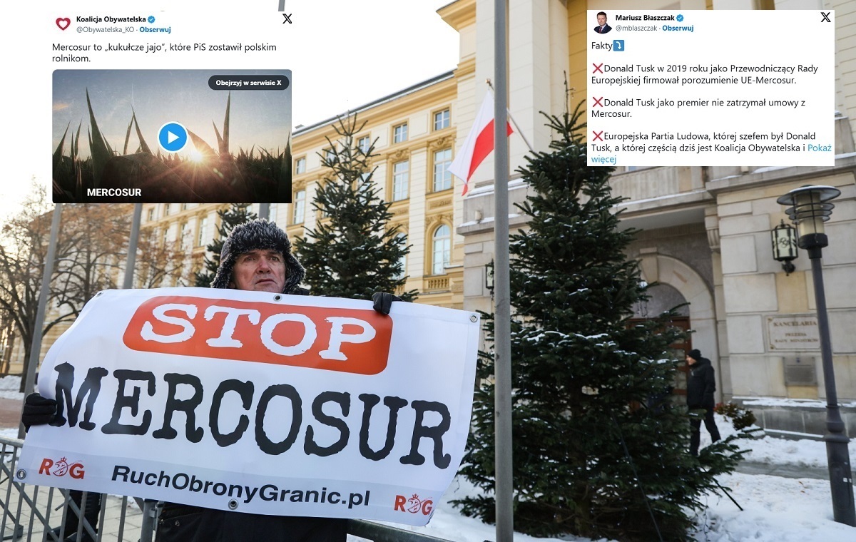 KO oskarża PiS. Błaszczak: To Tusk nie zatrzymał Mercosur