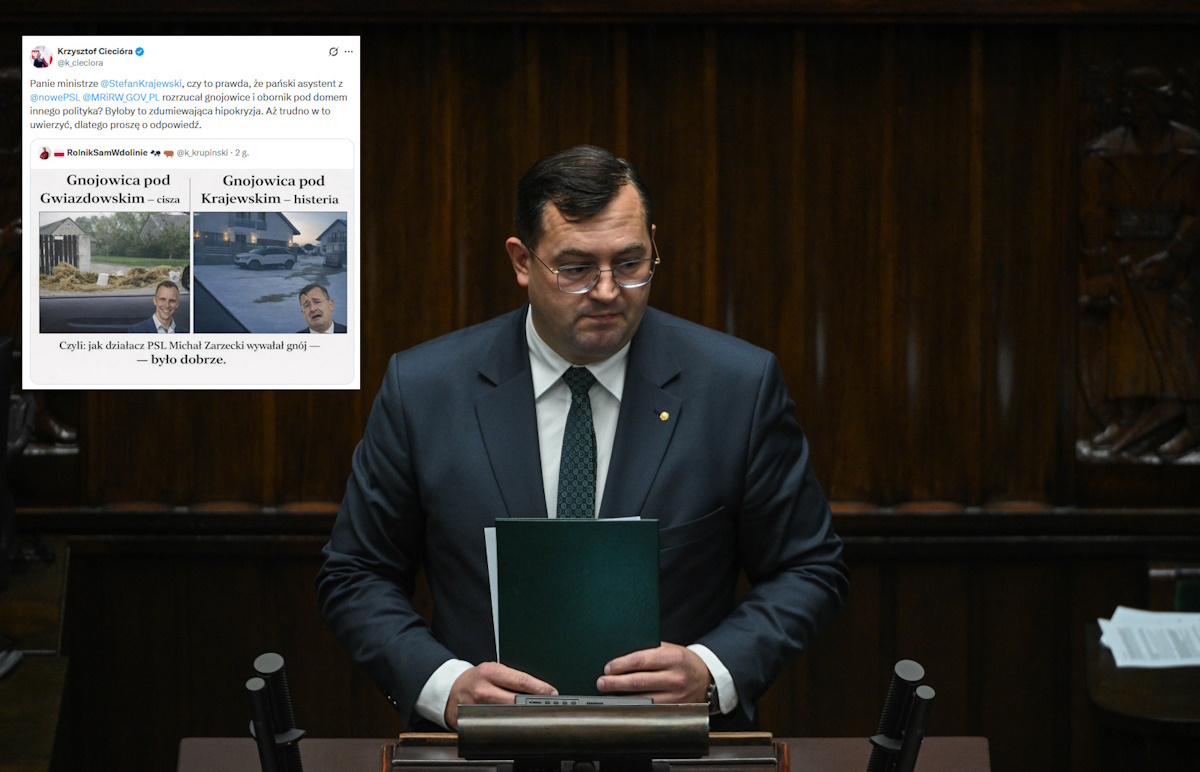 Wylano gnojowicę przed domem ministra Krajewskiego!