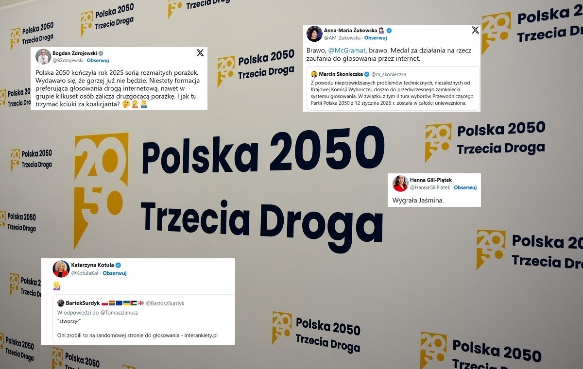 Even coalition partners are joking about Poland 2050! "Jasmina won"
