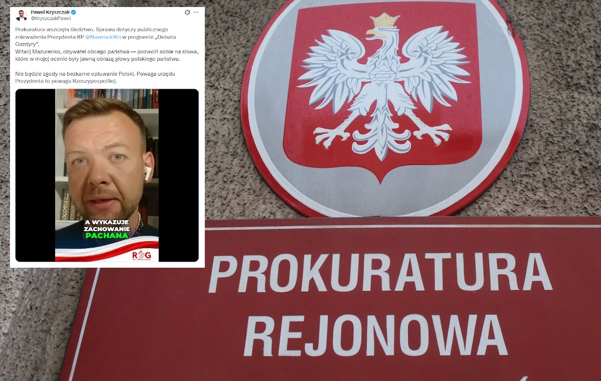 Mazurenko odpowie za obrazę prezydenta? Rusza dochodzenie!