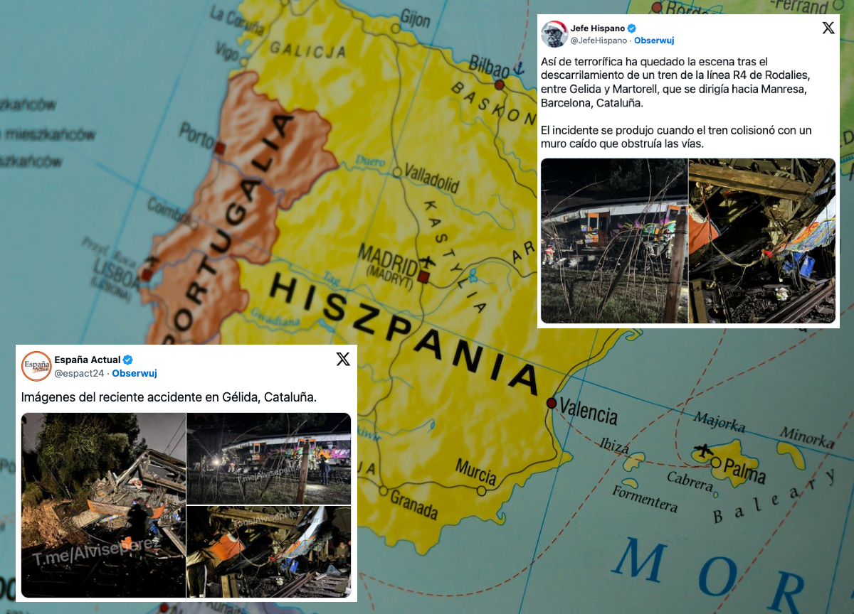 Tragiczny czas w Hiszpanii. Doszło do dwóch wypadków na kolei