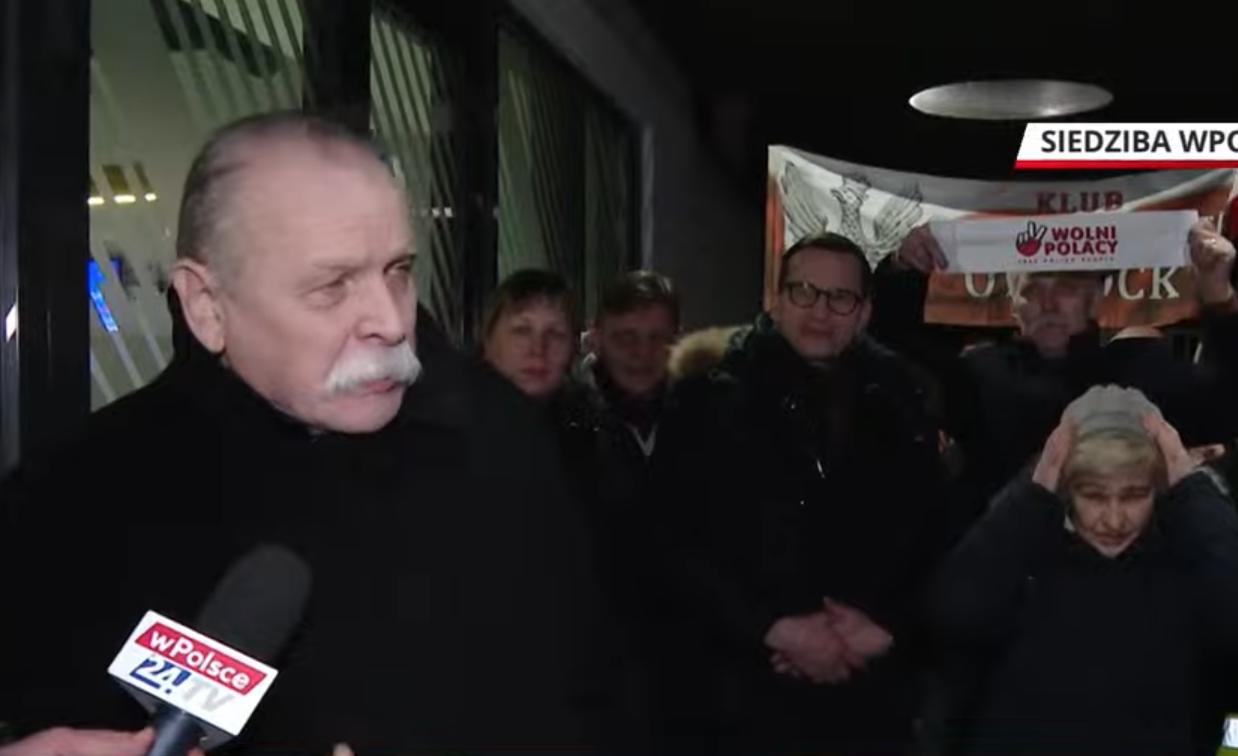 TYLKO U NAS. Manifestacja przed wPolsce24 w obronie Borowskiego