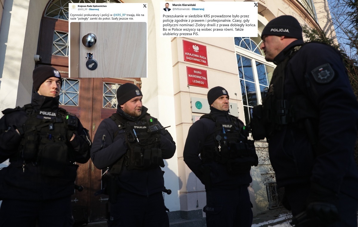 Kpina! Ślusarz w KRS. Kierwiński: To profesjonalne przeszukanie