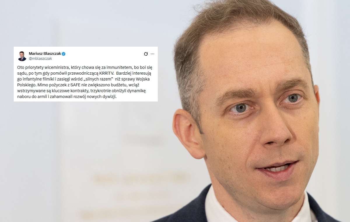 Tomczyk is again accusing Glapiak of theft. Błaszczak strongly