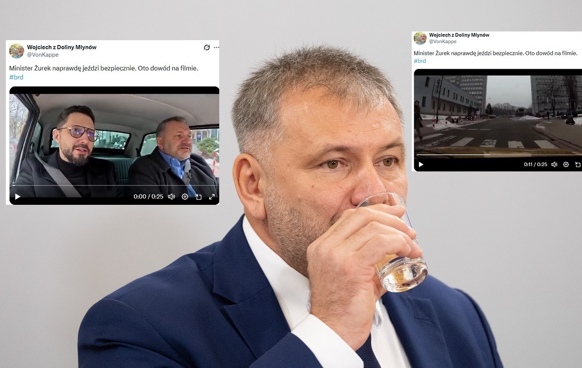 "Przejechał pan prawie po pani". Tak Żurek kierował "Maluchem"