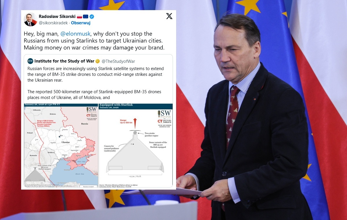 Sikorski zaczepił Muska. "Zarabianie na zbrodniach wojennych"