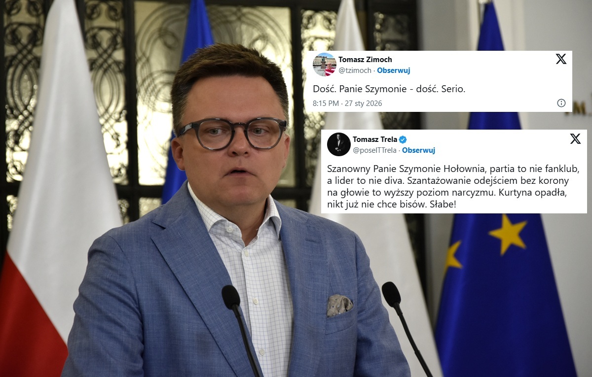 Szymon Hołowni grozi odejściem z Polski 2050. Koalicjanci drwią