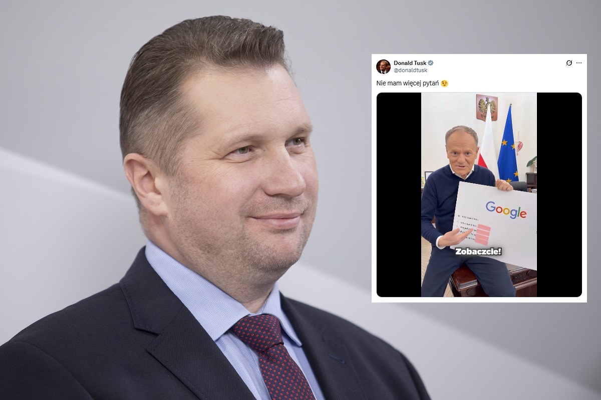 Czarnek oryginalnie odpowiada na film Tuska. "Brawo Donald!"