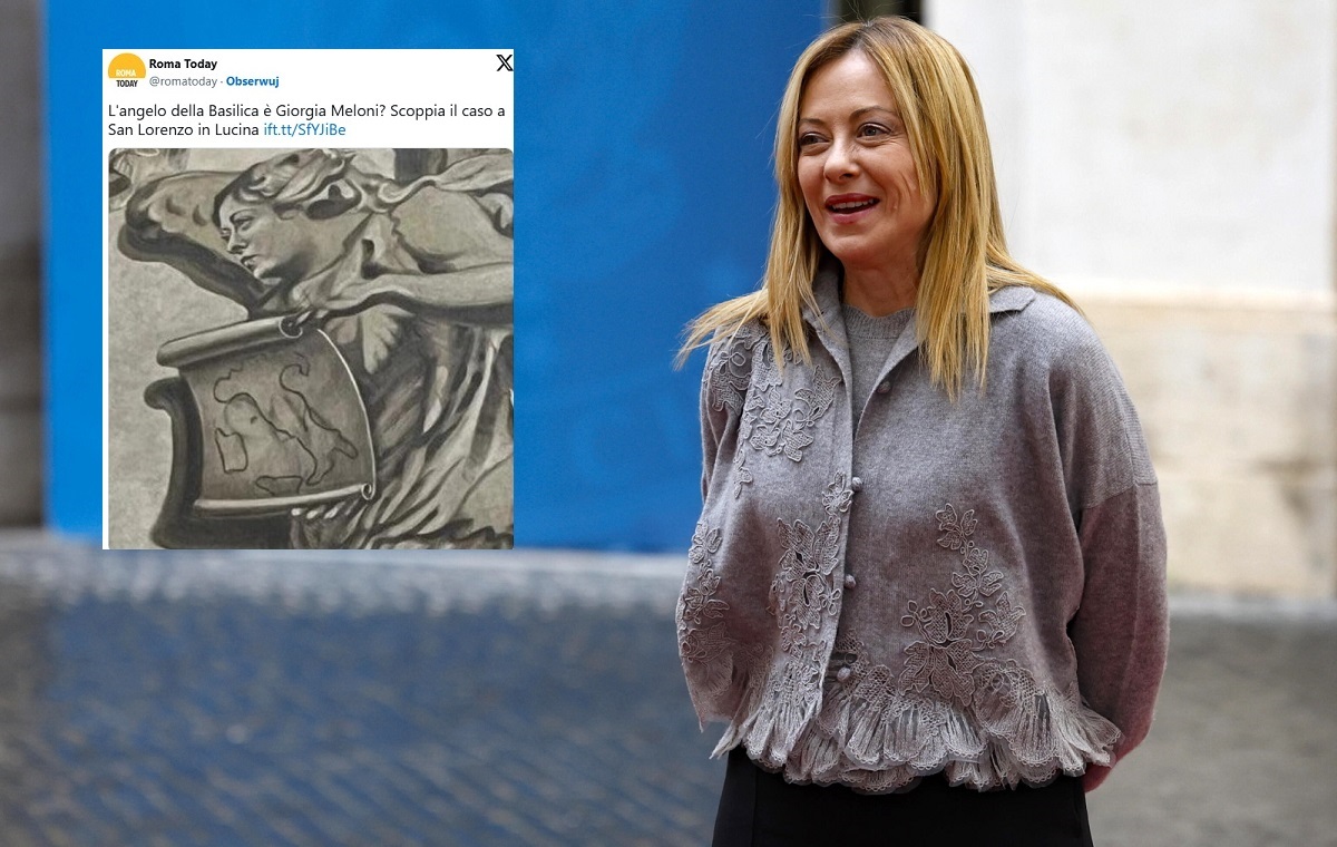 Anioł w bazylice ma twarz... Meloni? Afera we Włoszech