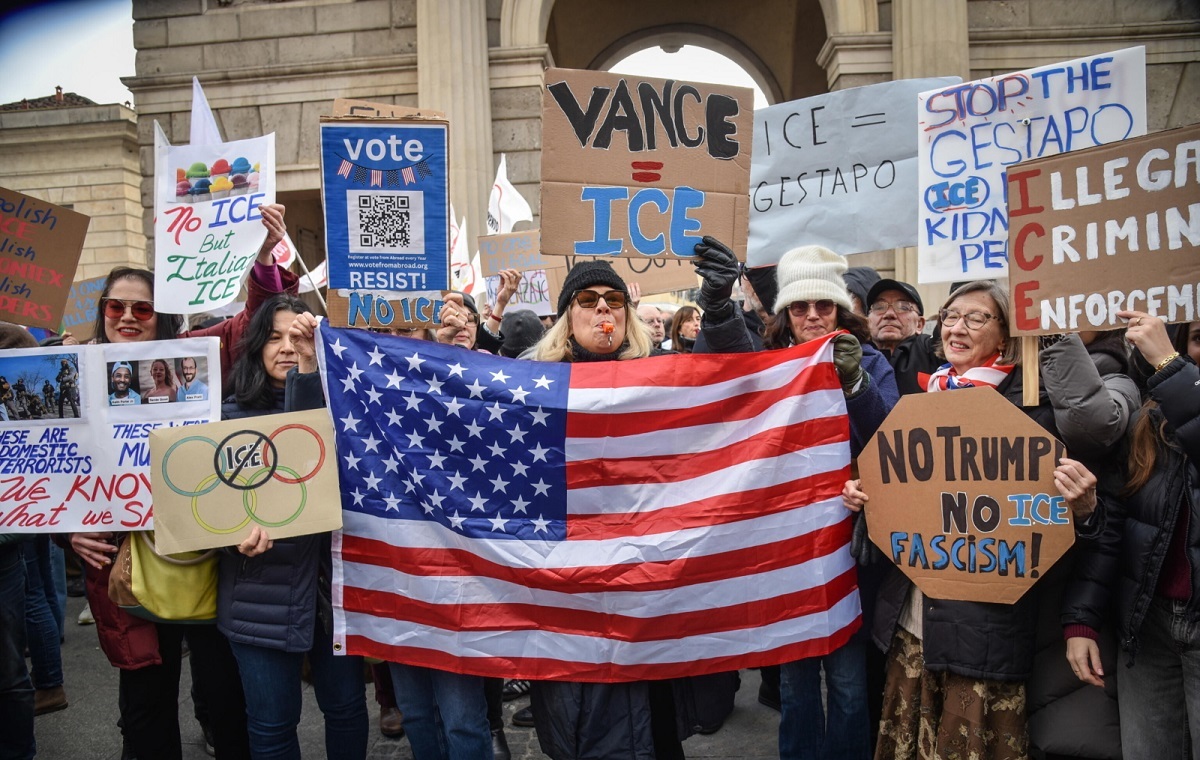 Protest w Mediolanie przeciw obecności ICE w czasie igrzysk