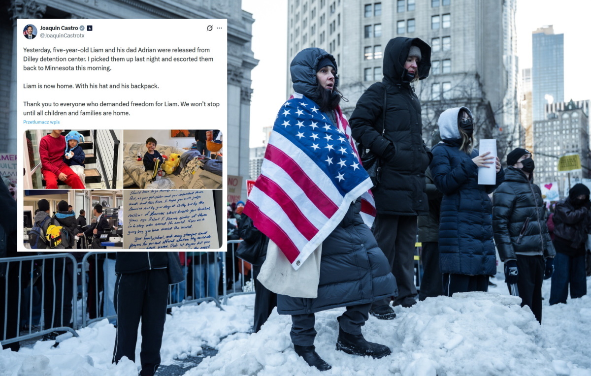 Jego zdjęcie obiegło świat. Liam opuścił ośrodek detencyjny