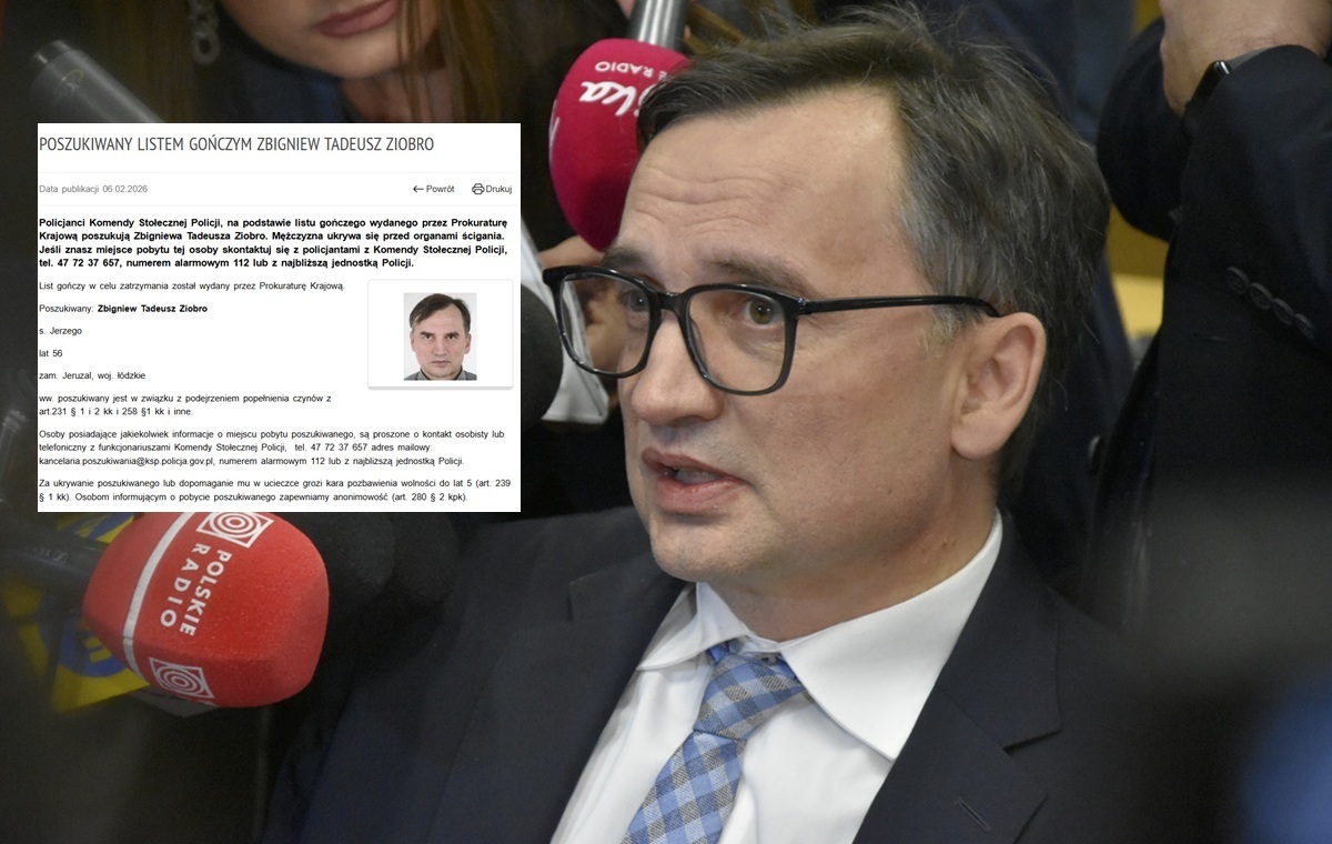 Polityczne igrzyska! Jest list gończy za Zbigniewem Ziobrą
