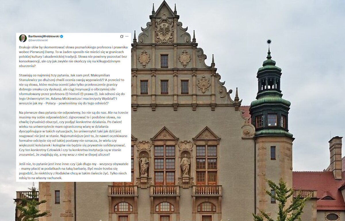 Obrzydliwy wpis profesora prawa. Reakcja dr. Wróblewskiego