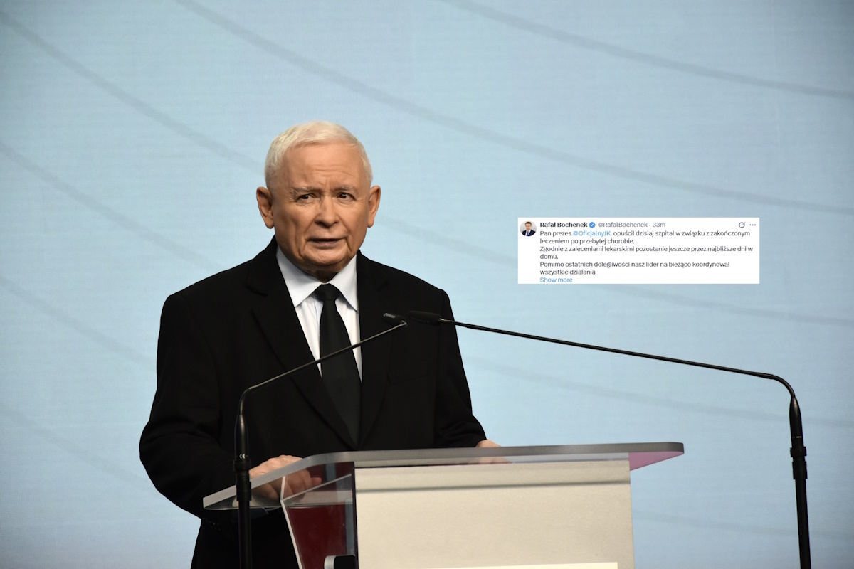 Prezes Kaczyński zakończył leczenie i opuścił szpital