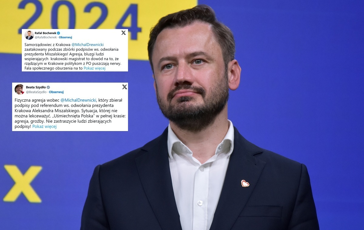 Atak podczas zbiórki podpisów w Krakowie! Politycy PiS reagują
