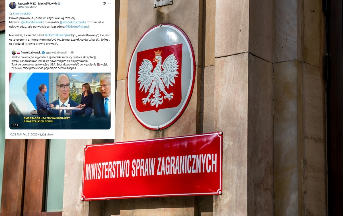 Rzecznik MSZ próbuje wybronić Sikorskiego i Czarzastego
