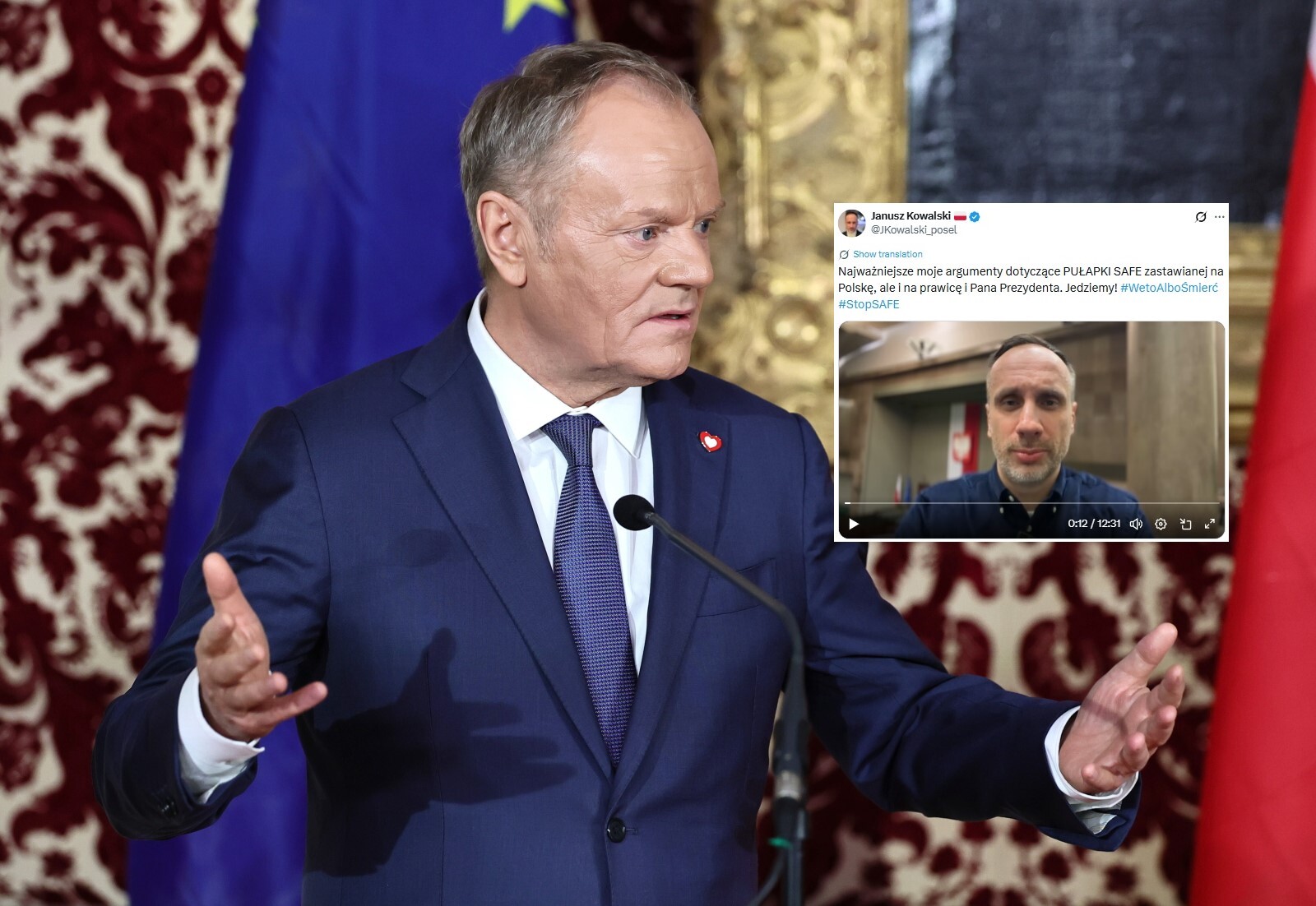 Kowalski: SAFE to poduszka bezpieczeństwa Tuska