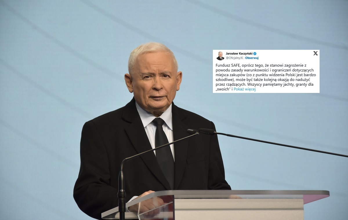 Prezes PiS: SAFE może być okazją do nadużyć przez rządzących
