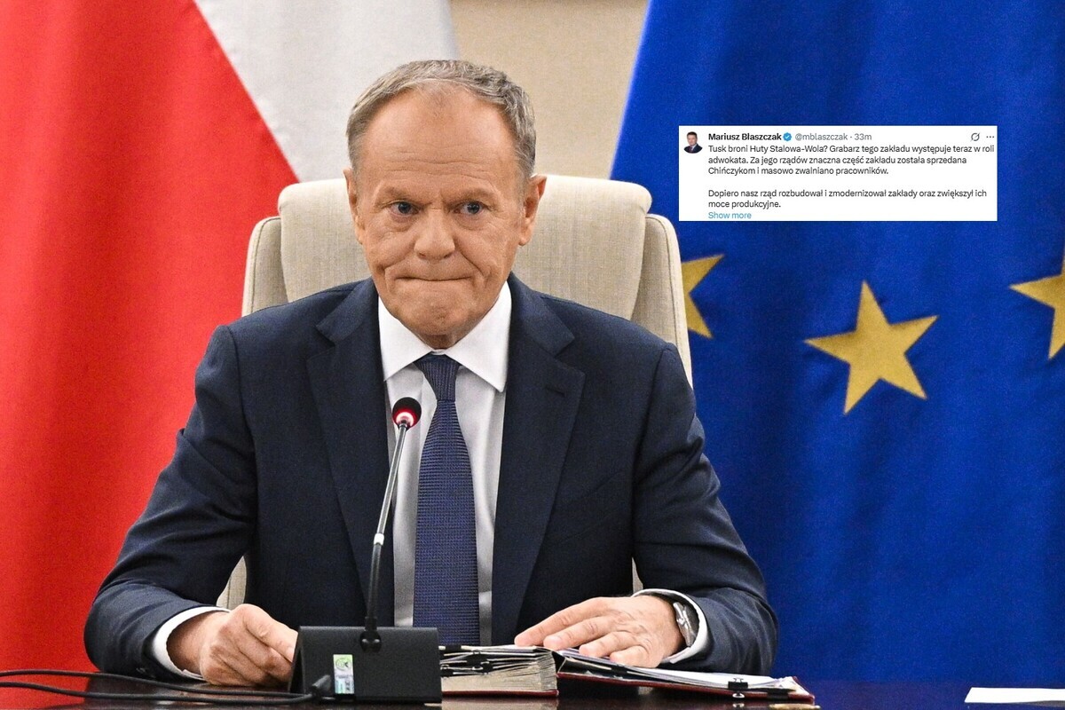 Tusk, Huta Stalowa-Wola i SAFE. Błaszczak kpi: Grabarz adwokatem