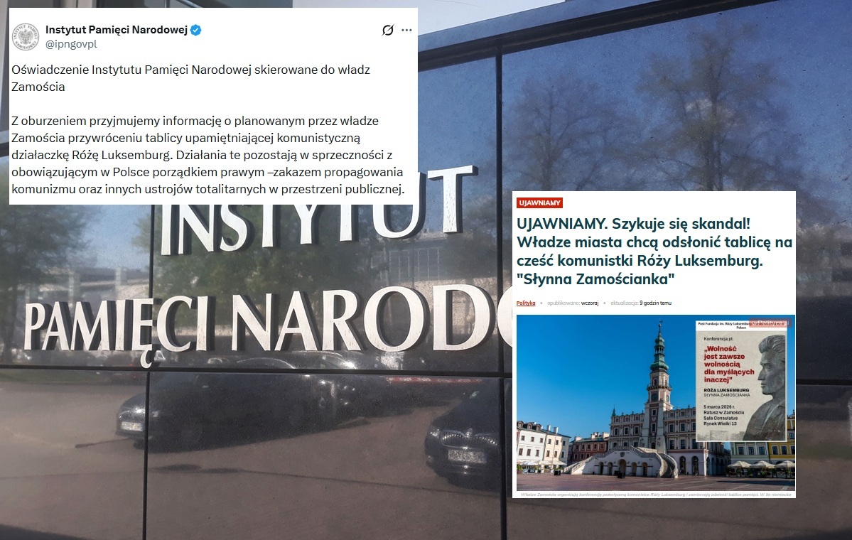 Zamość chce uczcić Różę Luksemburg. Mocna reakcja IPN